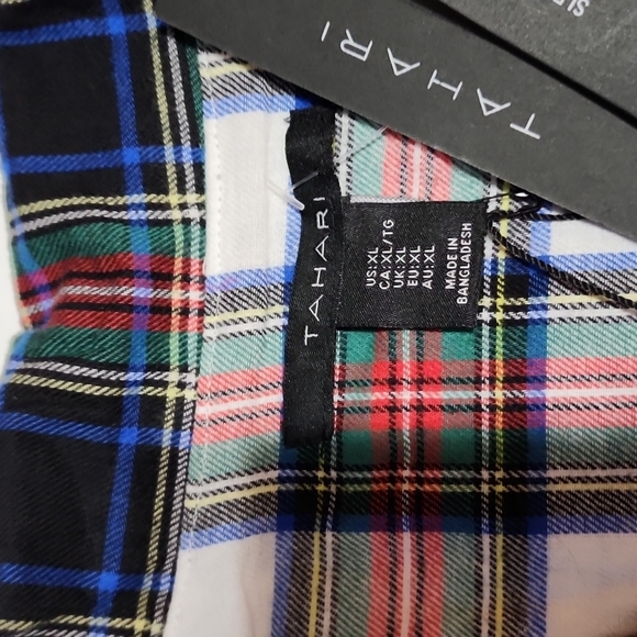 Tahari Tartan Sleepwear Chemise - Picture 5 of 9